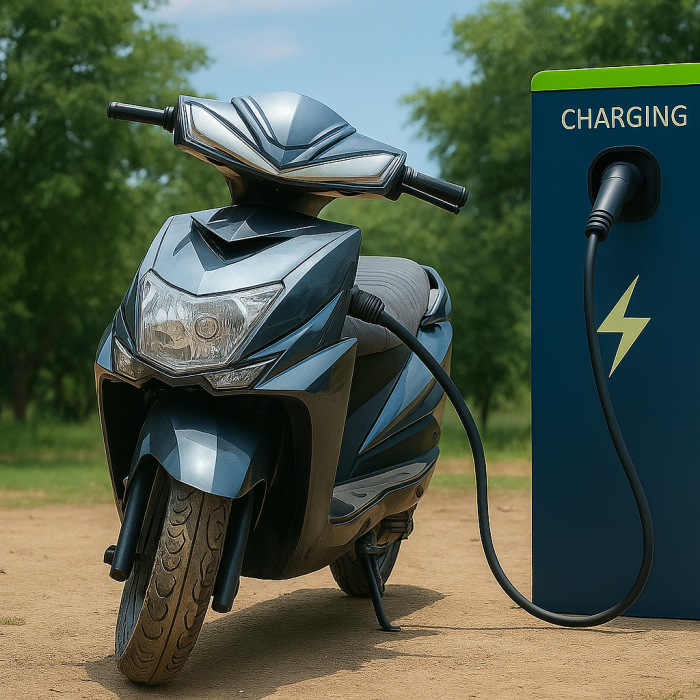 20250817_2352_Electric Scooter Charging_remix_01k2wm5747eywsgms6ag17mret Electric Scooter